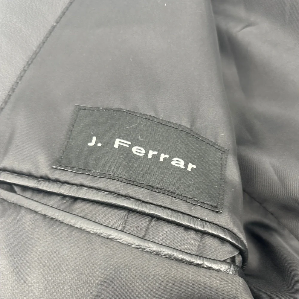 J. Ferrar Retro 70’s Genuine Leather Structured Sport Coat Jacket Blazer